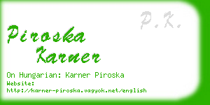 piroska karner business card